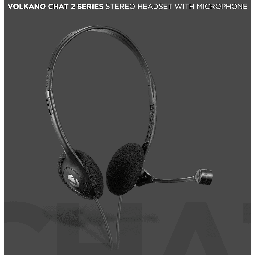 Volkano Chat 2 Stereo Headset with Boom Microphone