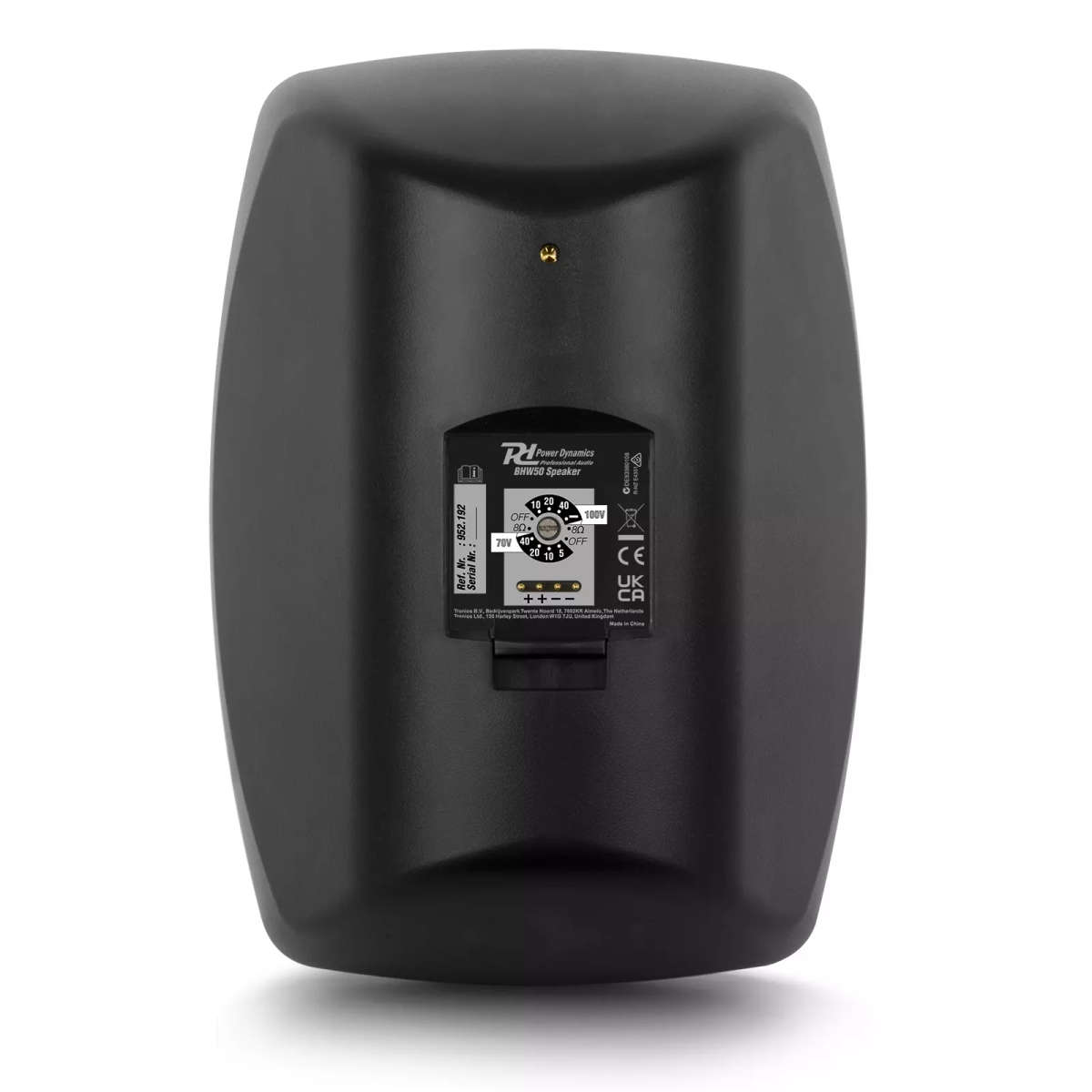 PDM BHW60BK PASSIVE WALL MOUNT SPEAKER 6INCH BLACK 60W 100V IPX5