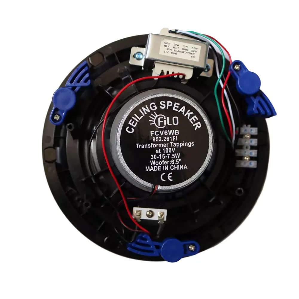 FILO FCV6WB FRAMELESS CEILING SPEAKER 6.5INCH WHITE/BLACK 30W 100V
