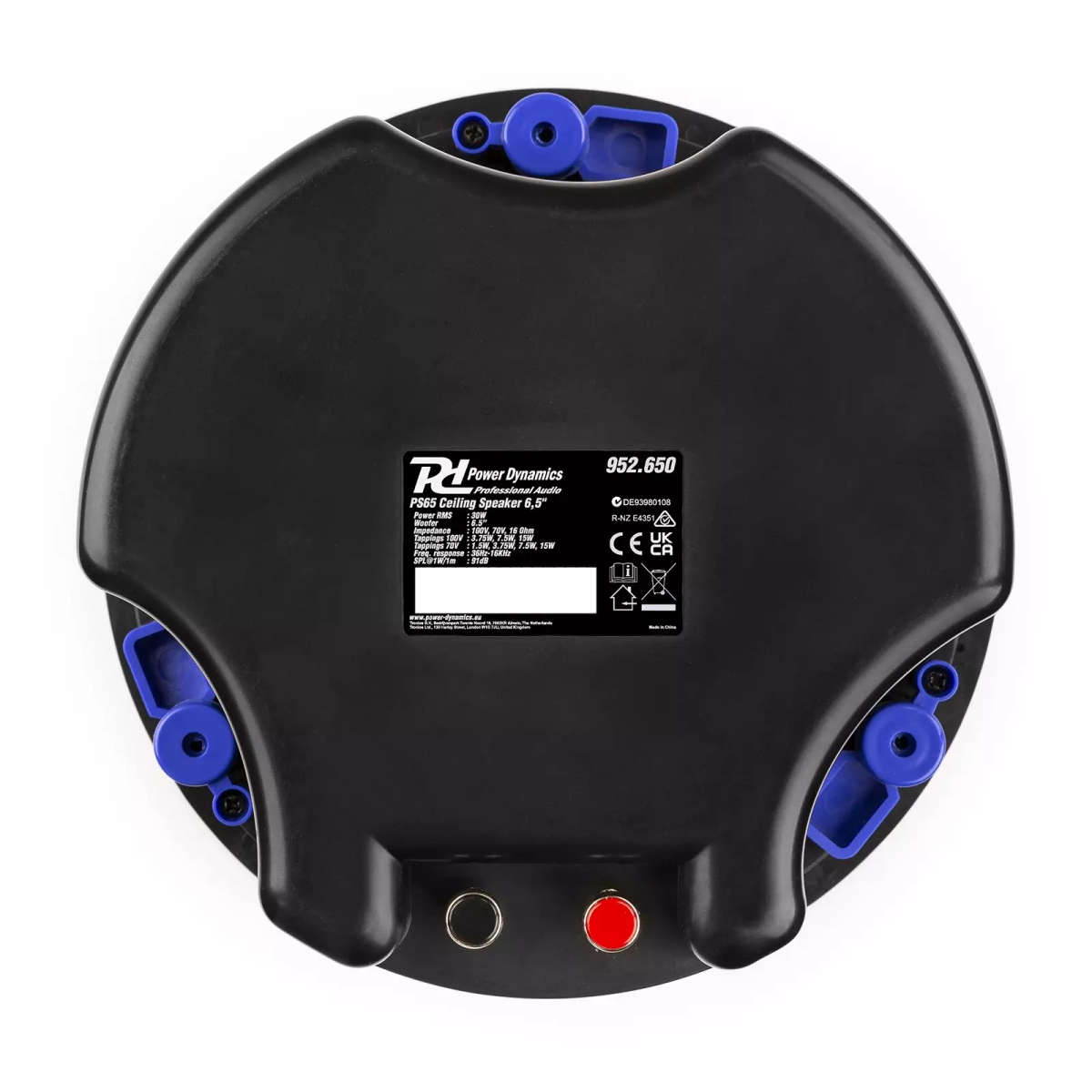 PDM PS65 FRAMELESS CEILING SPEAKER 6.5INCH WHITE 30W 100V