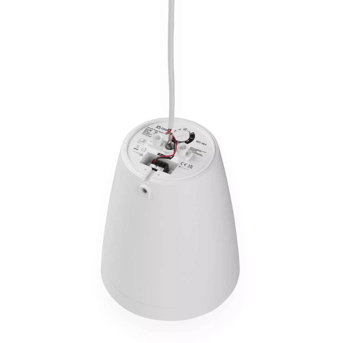 PDM PURITY5W CONE PENDANT SPEAKER 5.25INCH WHITE 30W 100V IP20