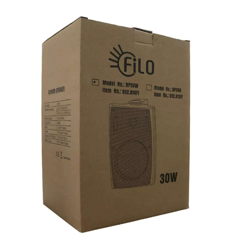 FILO BP5VW PASSIVE WALL MOUNT SPEAKER 5.25INCH WHITE 30W 100V