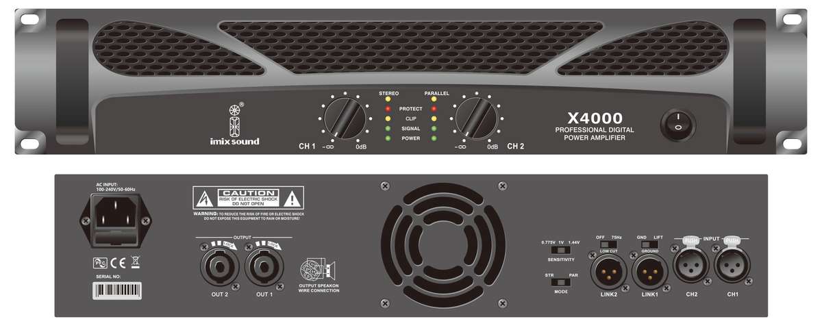 Imix X4000 2 Channel Power Amplifier