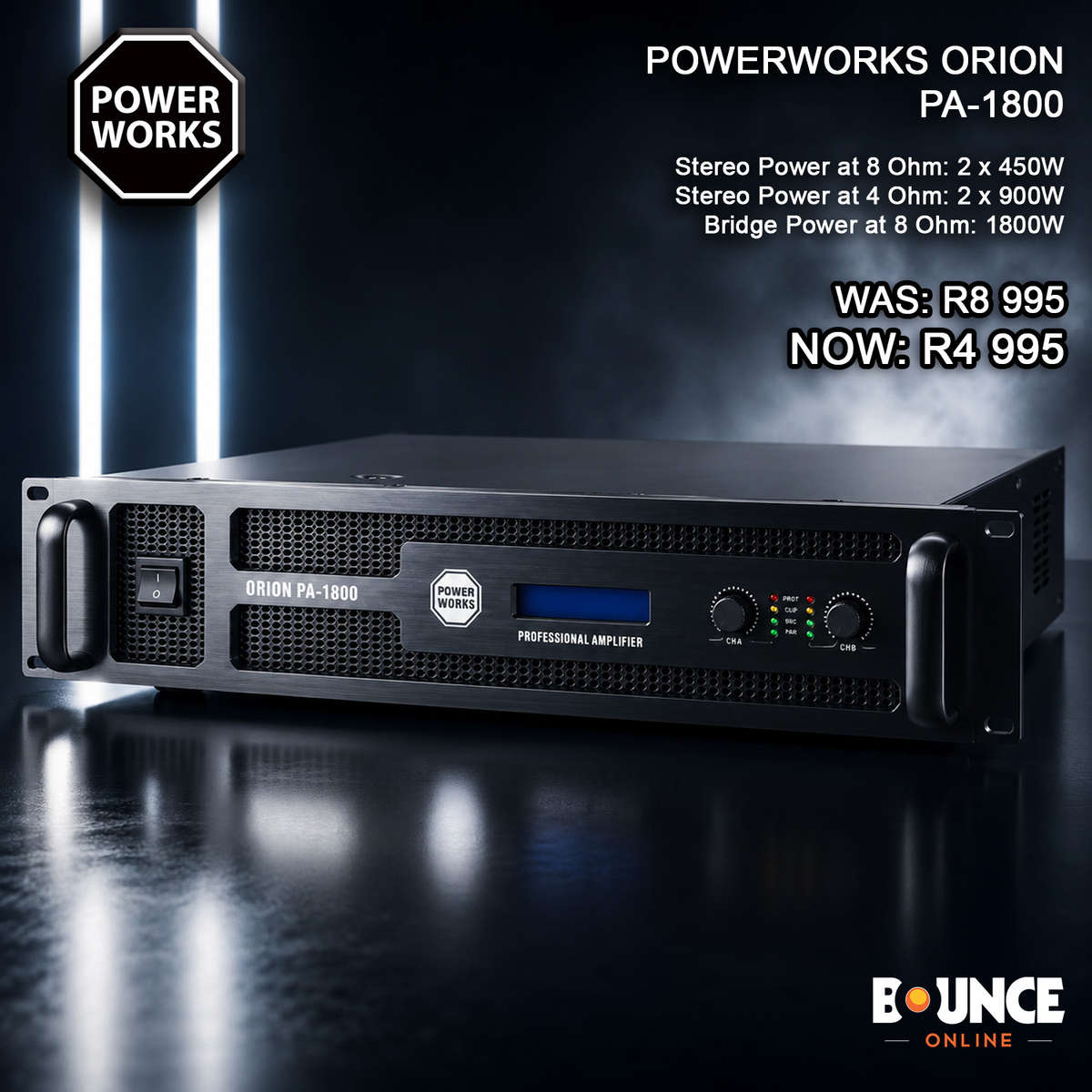 Powerworks ORION PA-1800 Amplifier
