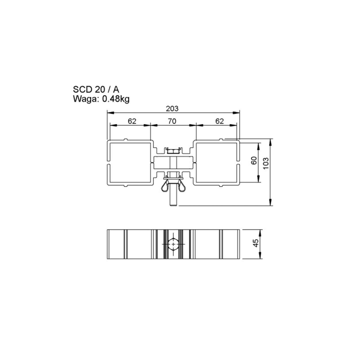 ALUSTAGE 2 WAY LEG CLAMP