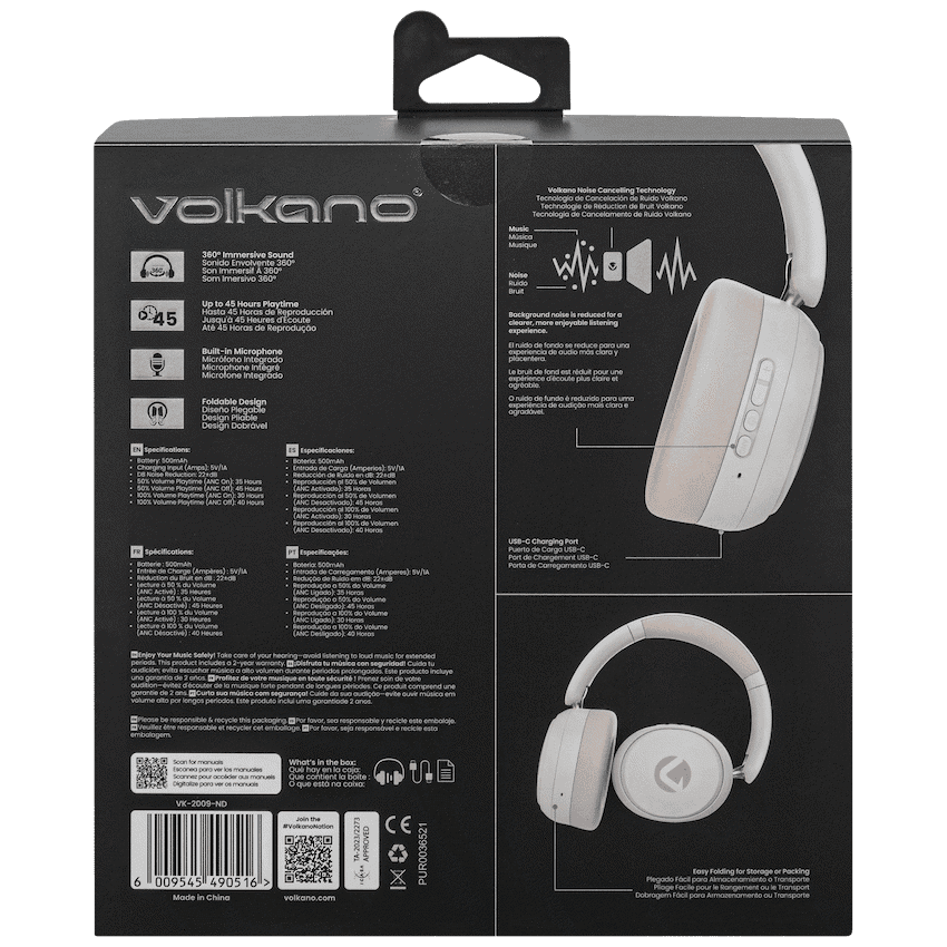 Volkano Lexi Bluetooth Headphone with ANC - Nude