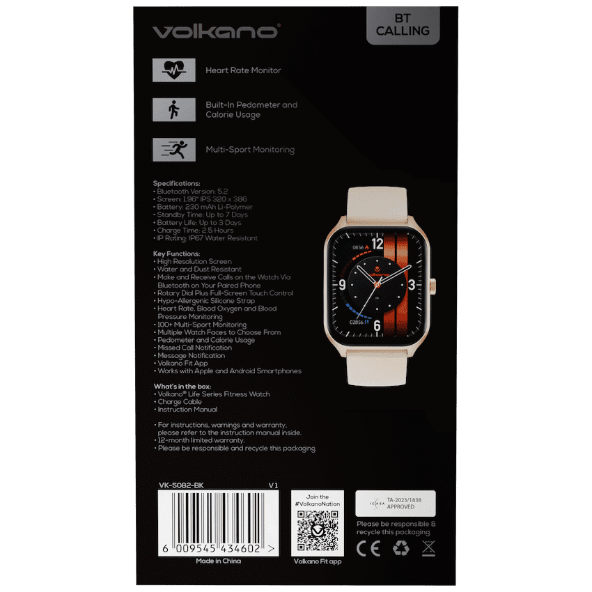 Volkano Life Series Smart Watches - Gold