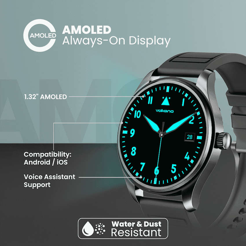 Volkano Eon Series Smartwatch - Black