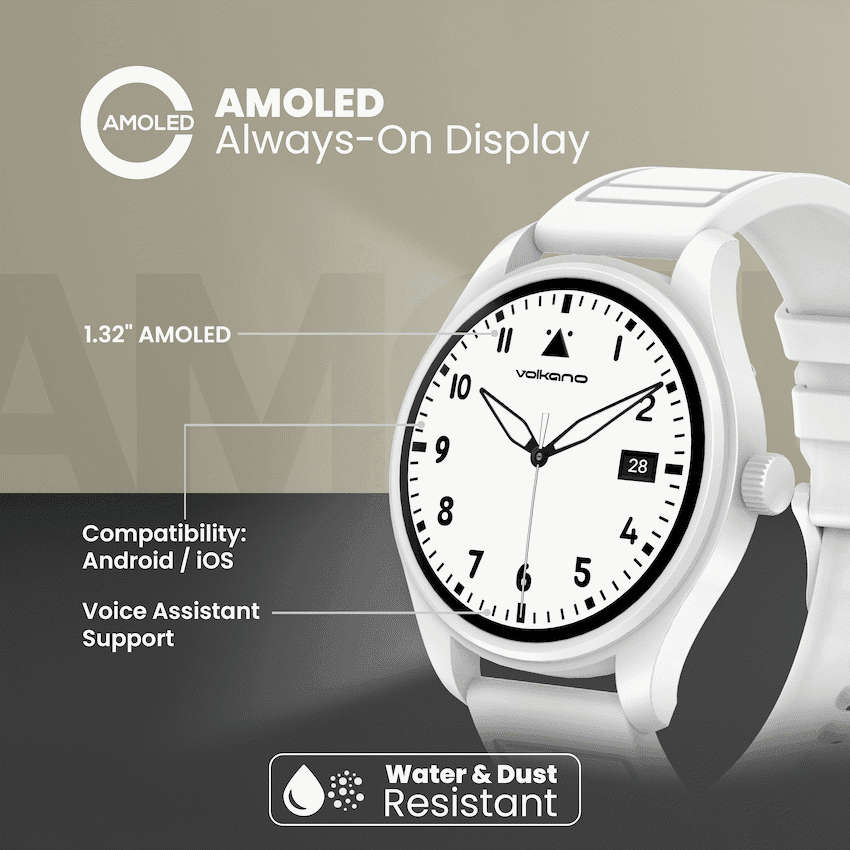 Volkano Eon Series Smartwatch - White