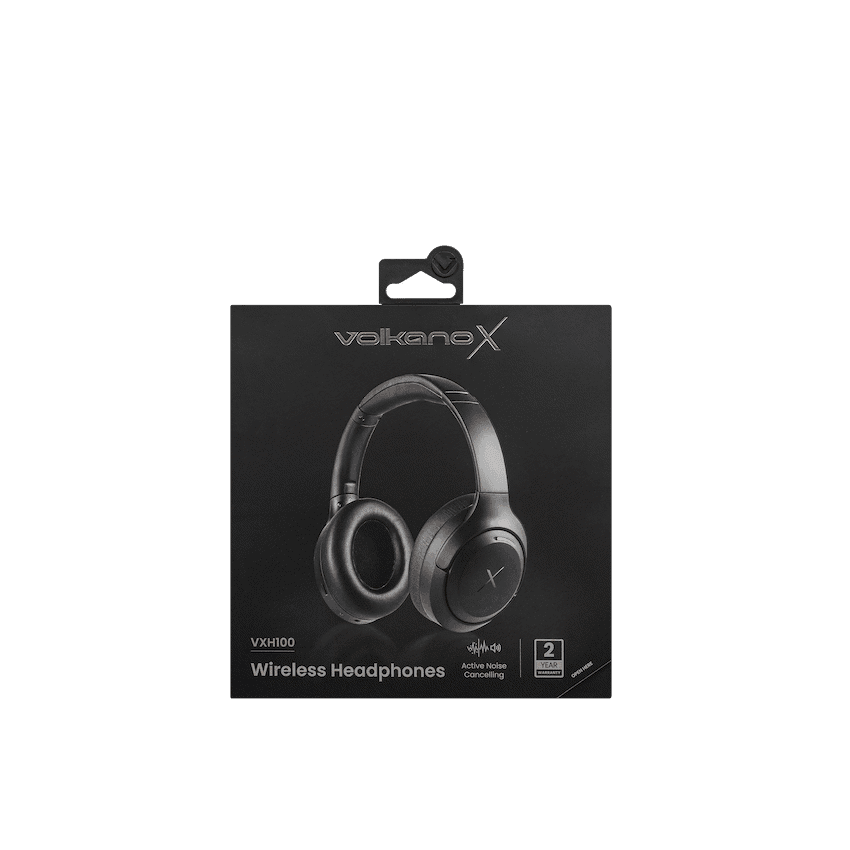 VolkanoX VXH100 Bluetooth Headphones with ANC  - Black