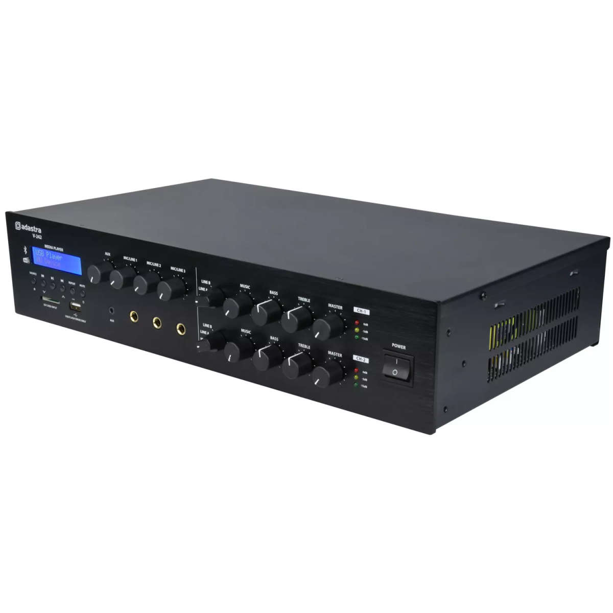 ADASTRA V-242 MIXER AMPLIFIER 2x 240W FM/USB/SD/BT/DAB+ 100V 2 ZONE