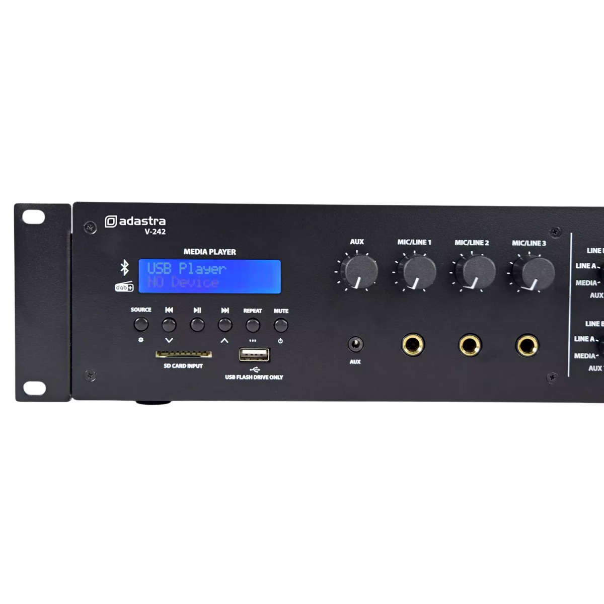 ADASTRA V-242 MIXER AMPLIFIER 2x 240W FM/USB/SD/BT/DAB+ 100V 2 ZONE