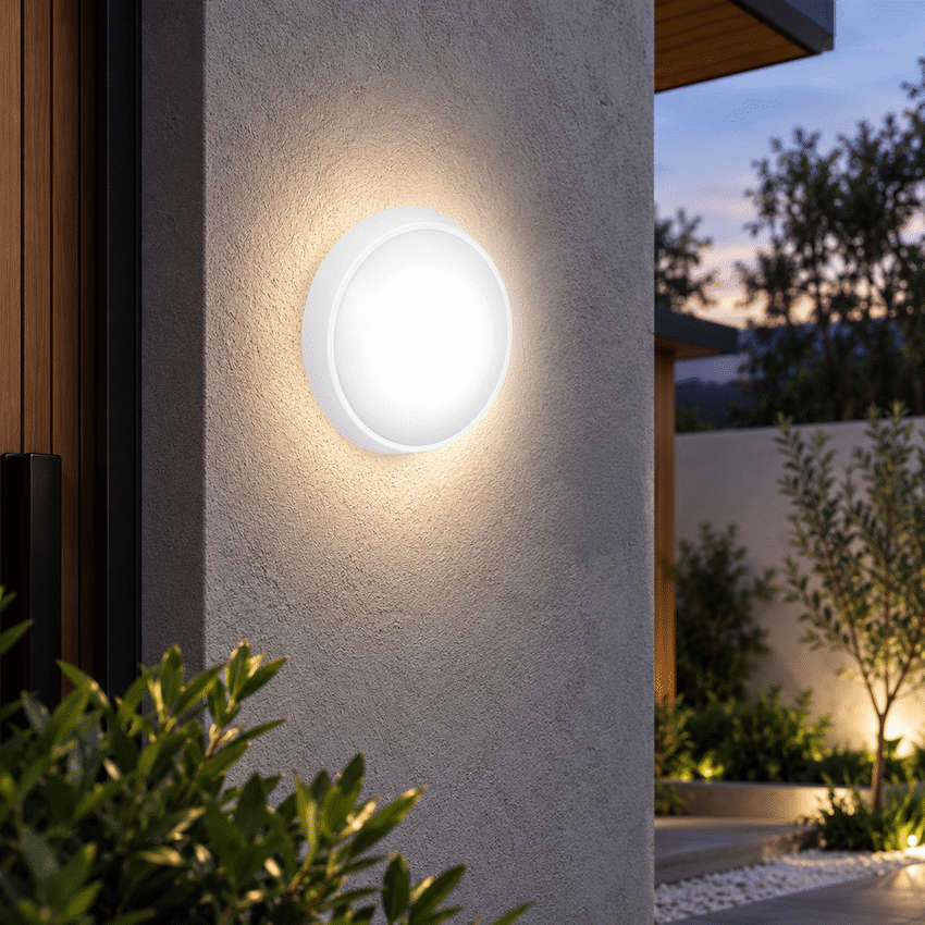 Ellies Spectra Series - AC 15W  Round LED Bulkhead with 3CCT -WT