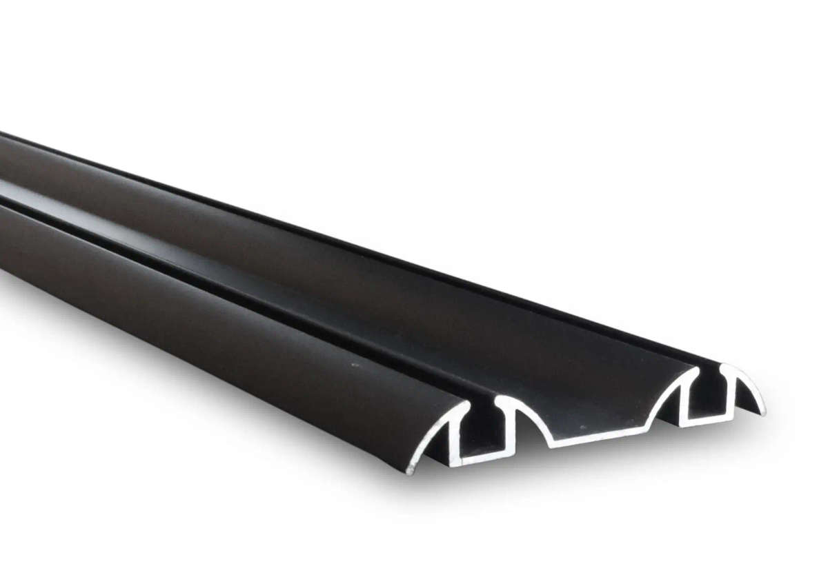 Sliding Door System Bottom Profile Black 2 M