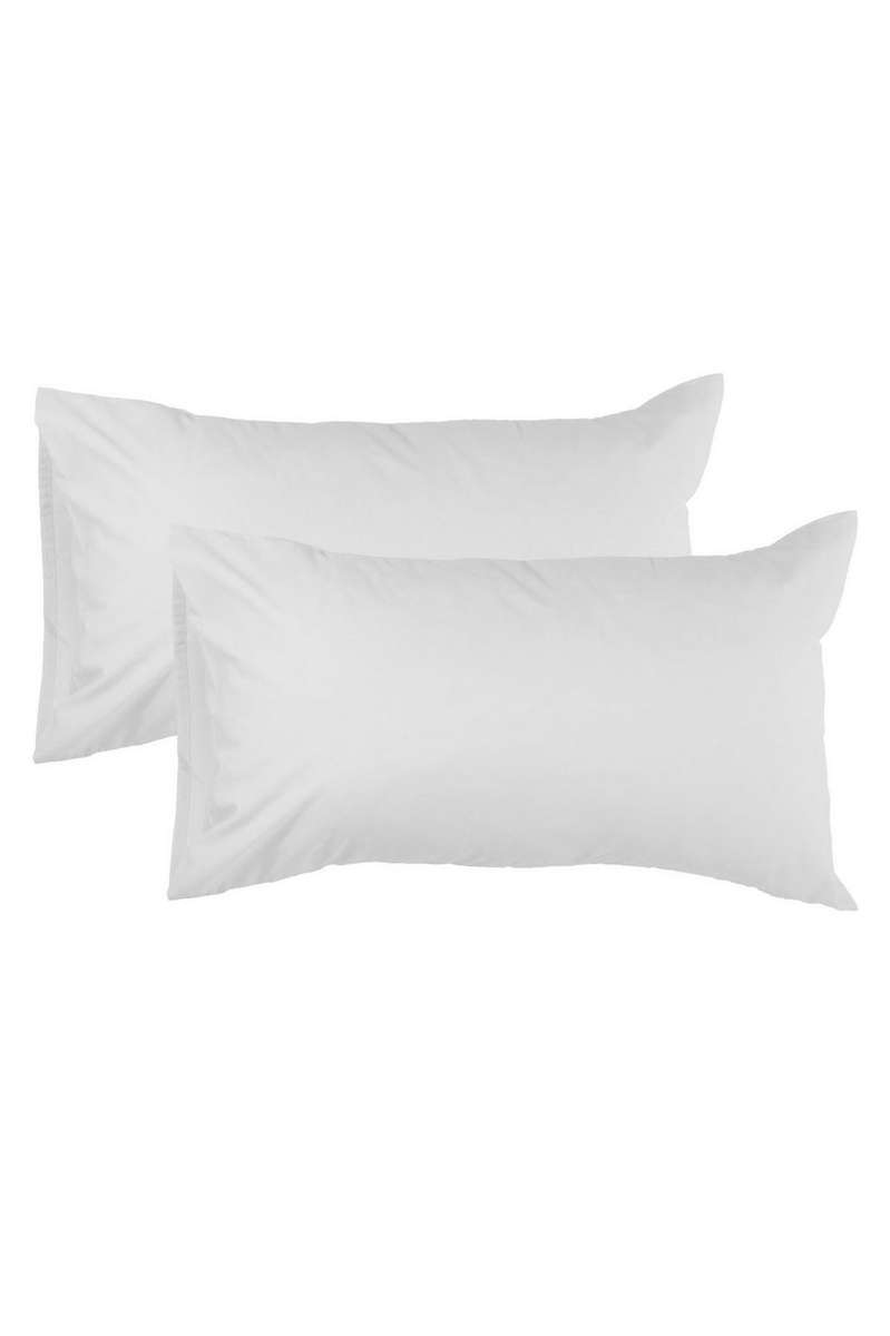 Percale Cotton Rich 2-Pack Pillowcases - White