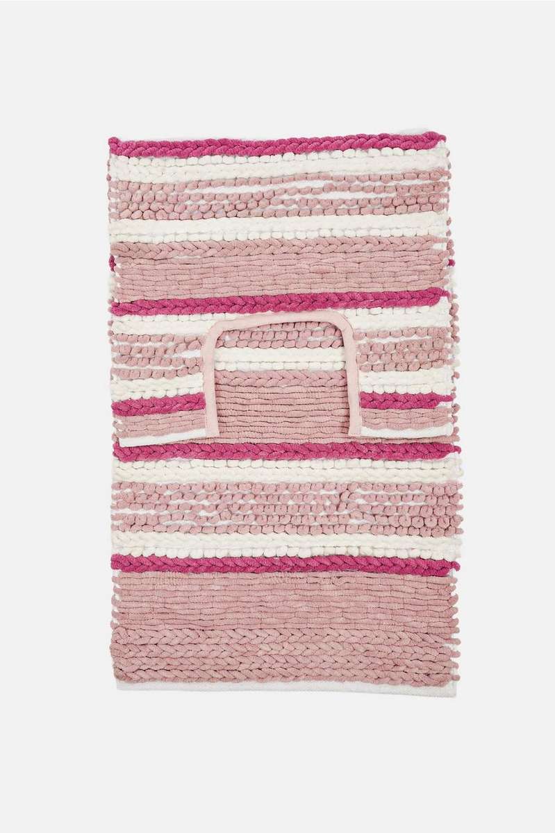 2 Piece Bobble Bath Mat Set Blush Pink