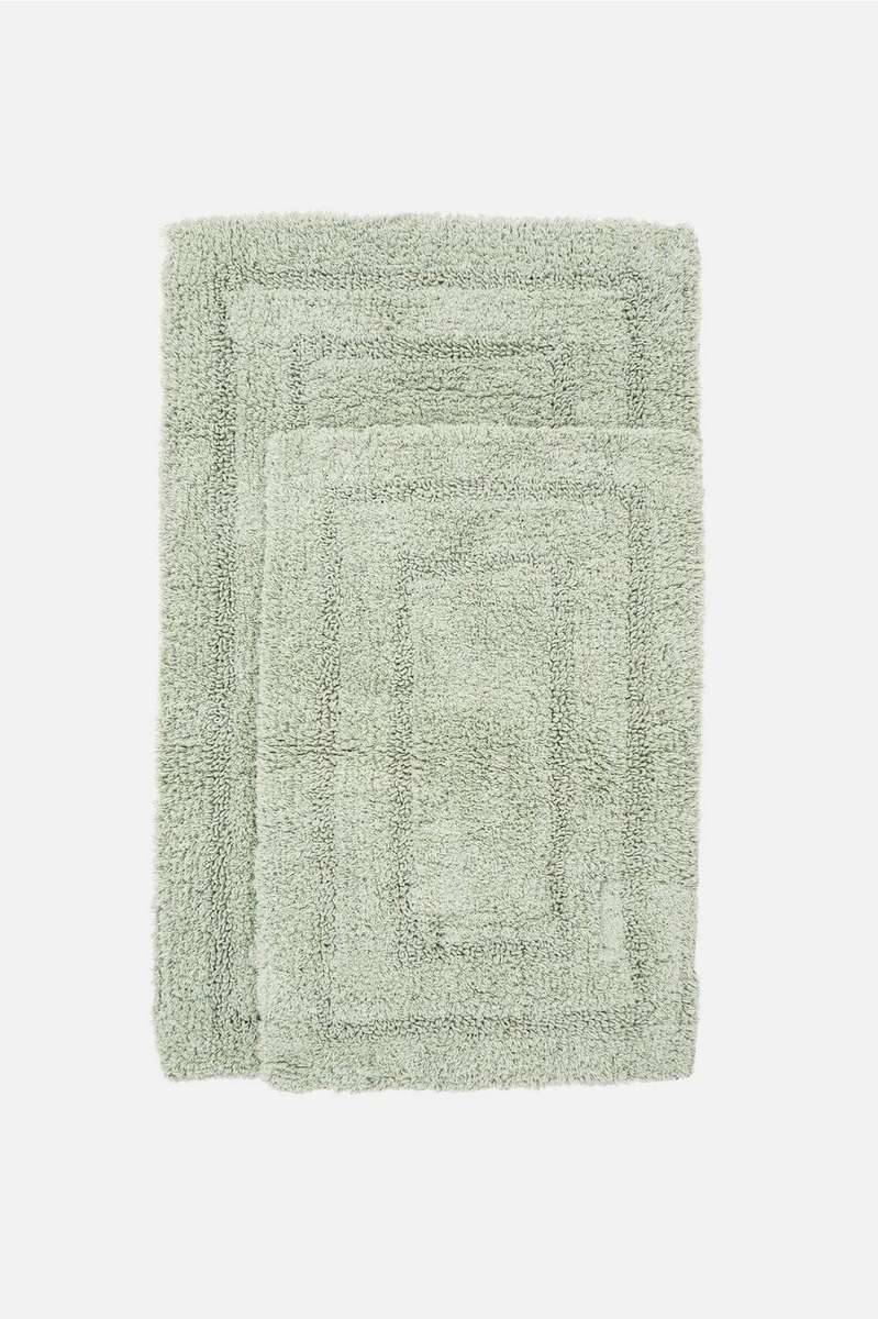 2 Piece Viscose Bath Mat Set Black