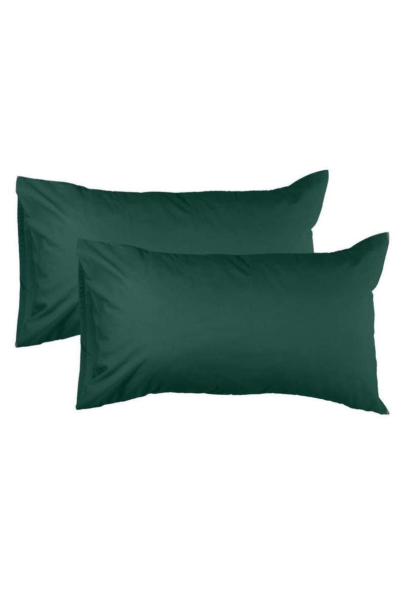 Polycotton 2-Pack Pillowcases - Forest Green