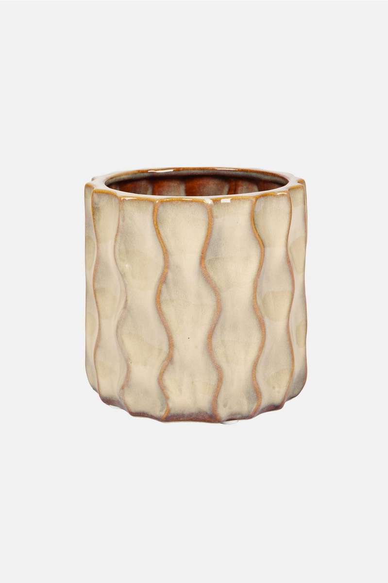 Planter Wavy 2tone Natural