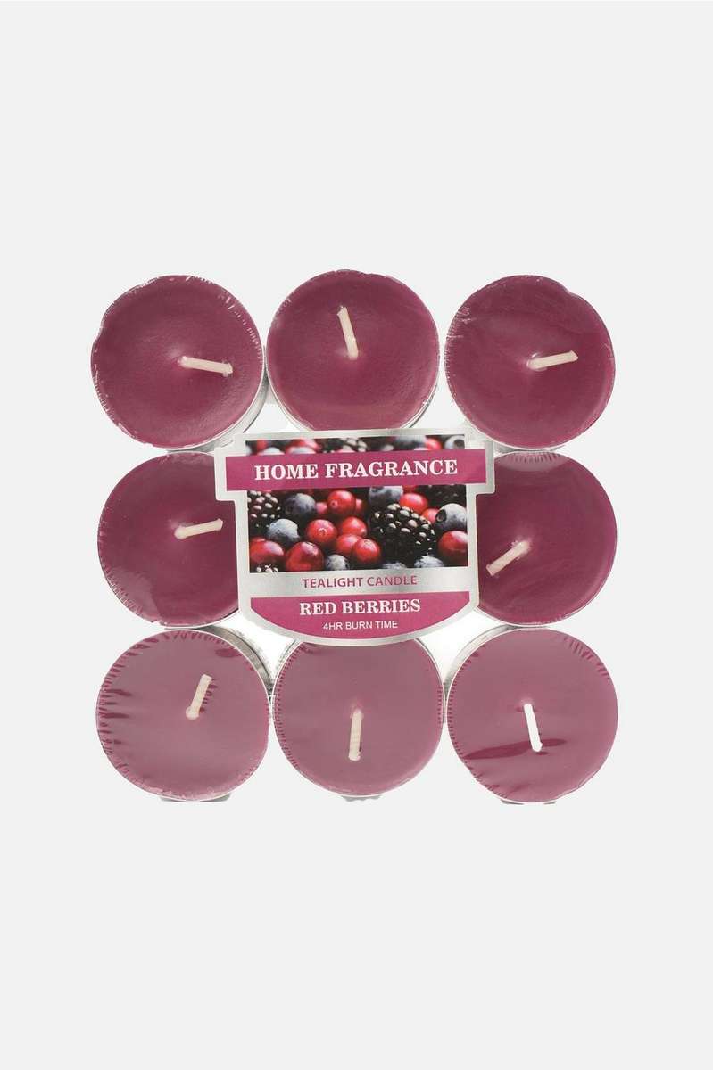 18 Pack Berries Scented Tealight Candles 1 Chilli Red