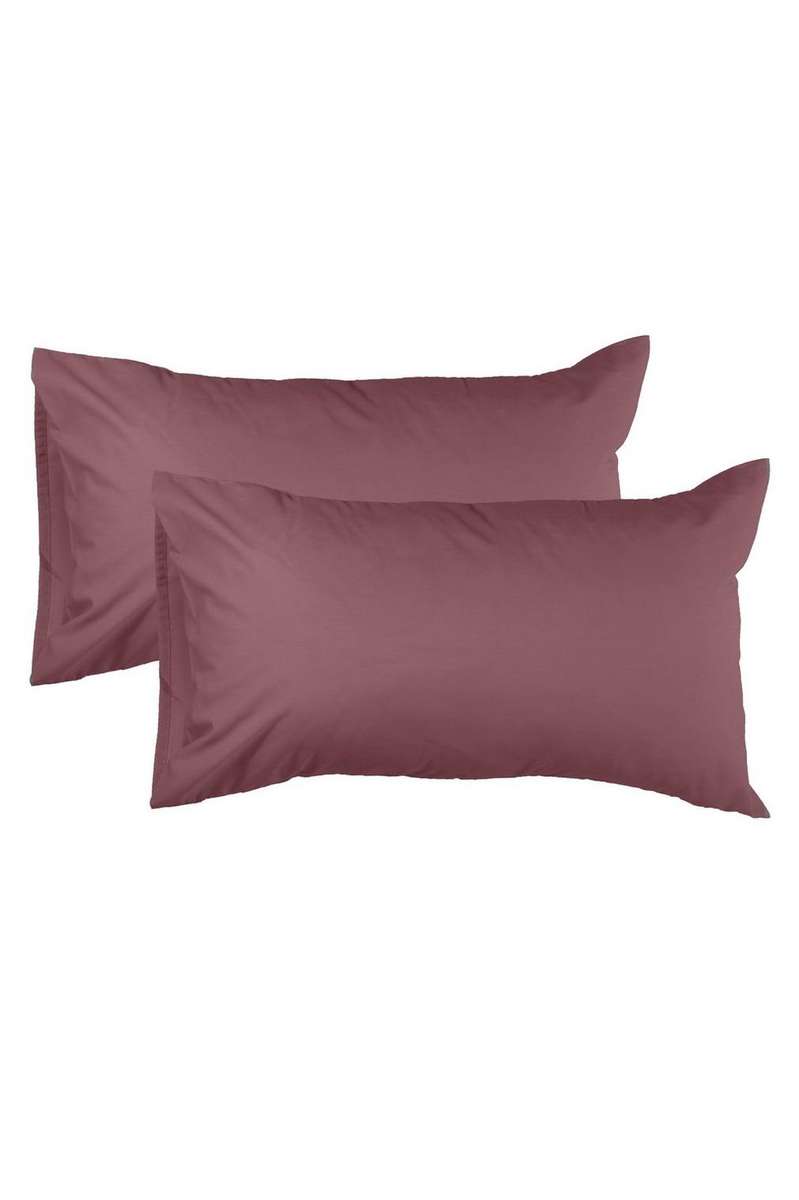 Polycotton 2-Pack Pillowcases - Mauve