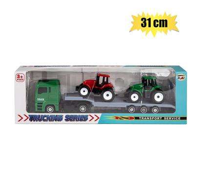 VEHICLE TRANSPORTER W/TRACTORS 31cm