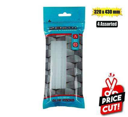 BULK PACK X 10 GLUE-STICKS H/MELT 11.2x150mm 5PC BLIST