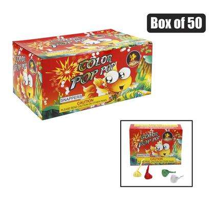 BULK PACK X 10 NOVELTY POP POP SNAPPERS 50 IN BOX