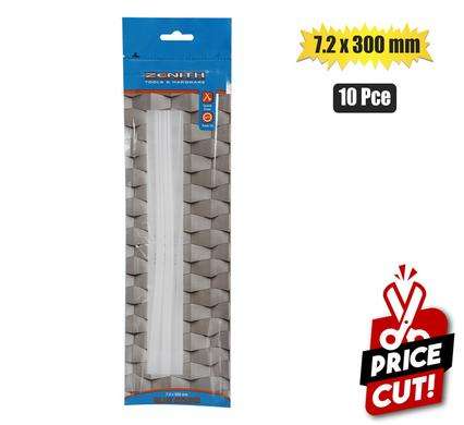 BULK PACK X 5 GLUE-STICKS H/MELT 7.2x300mm 10PC ZENITH