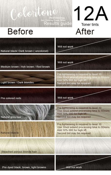 Colortone Professional Hair Dye Toner Tint Coloring Cream - 12A Silver Lilac Platinum