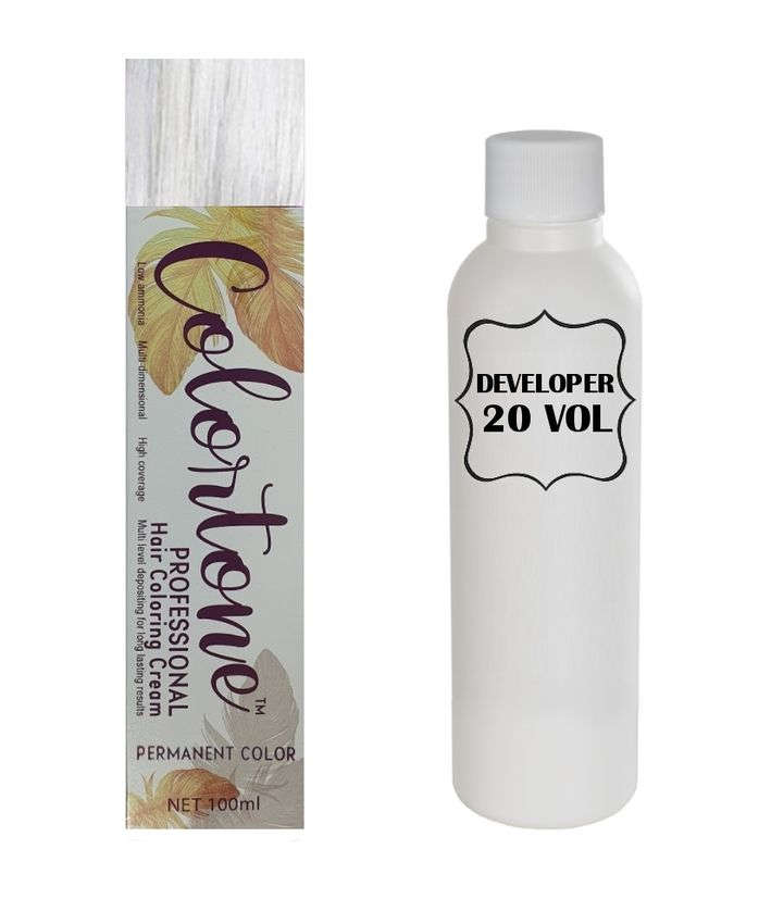 Colortone Professional Hair Dye Toner Tint Coloring Cream - 12A Silver Lilac Platinum