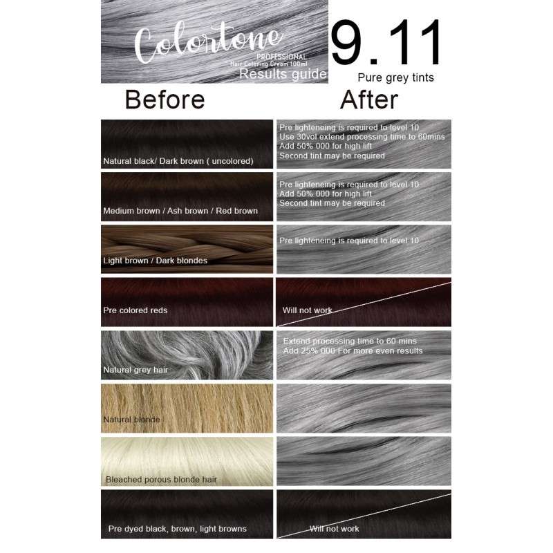Colortone Professional Hair Dye Tint Double Coverage Coloring Cream - 6.2 Anti-red high lift chocola