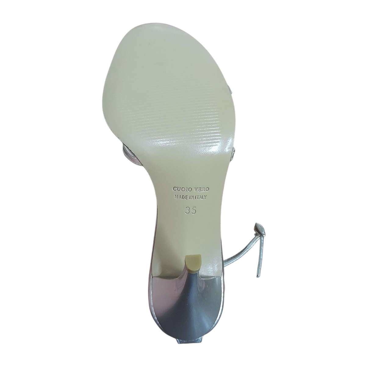 Ankle Lace Laminato Argento