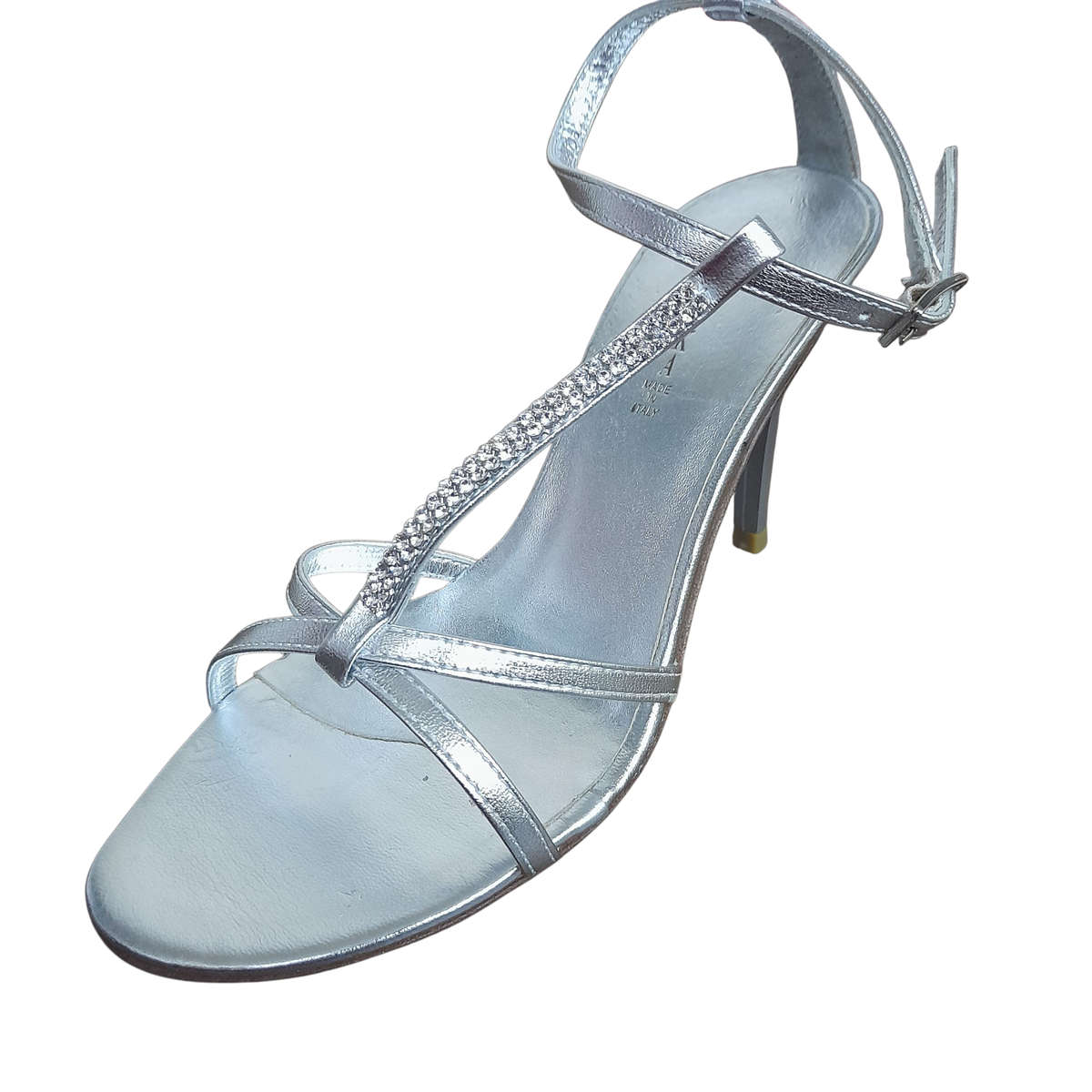 Ankle Lace Laminato Argento