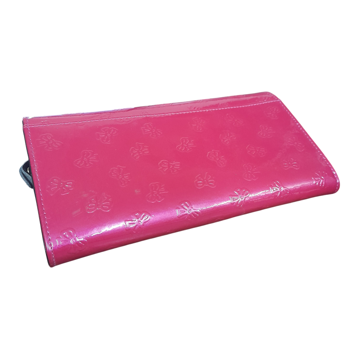 Hot Pink Black Ribbon Clutch