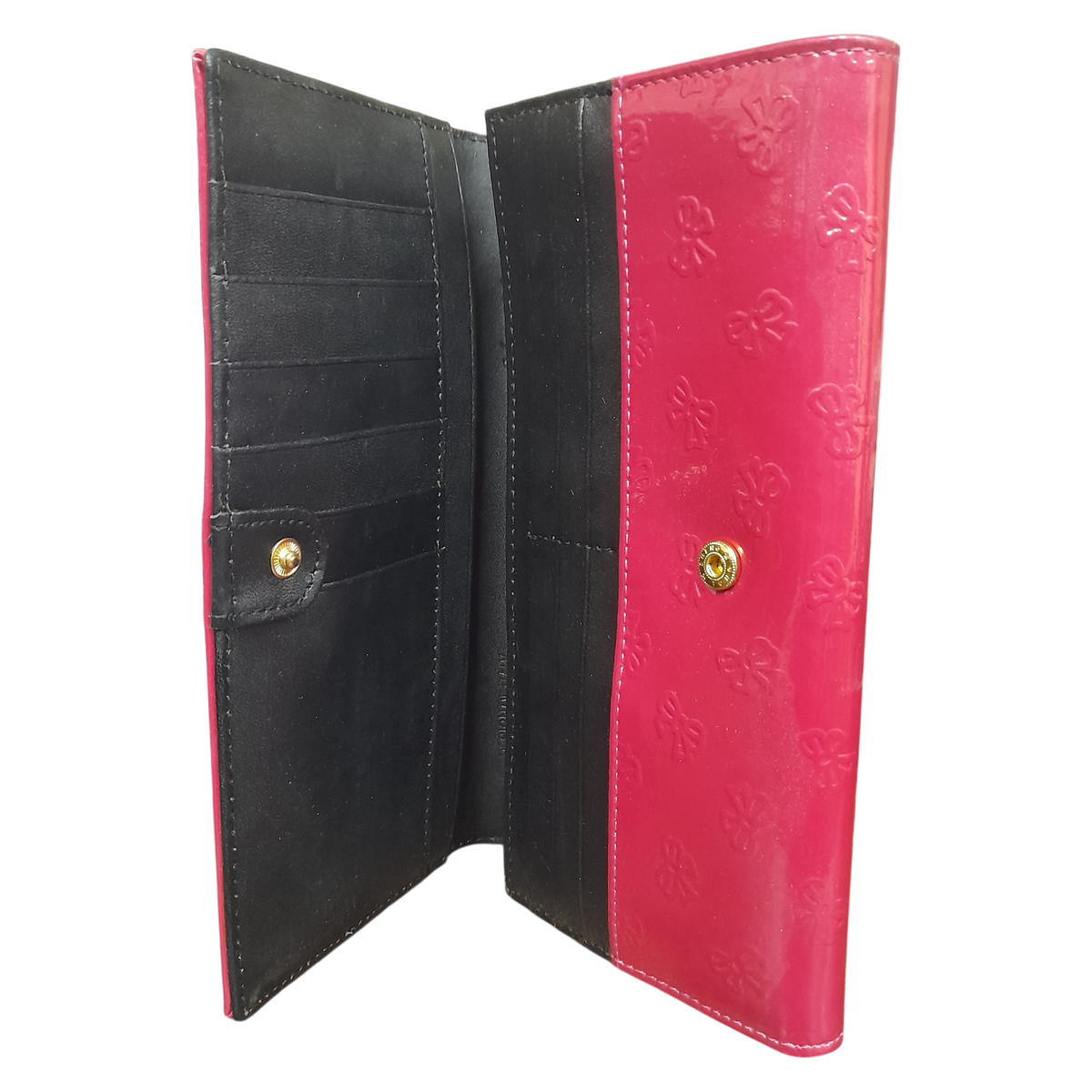 Hot Pink Black Ribbon Clutch