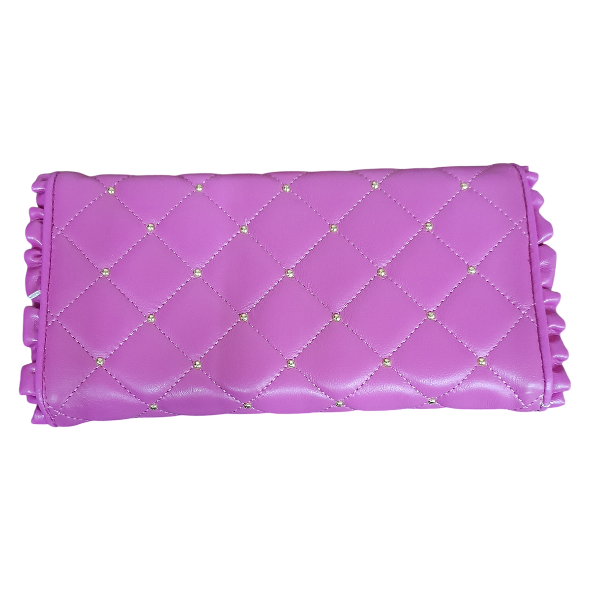 Pink and Gold Diamond Studded Clutch Purse