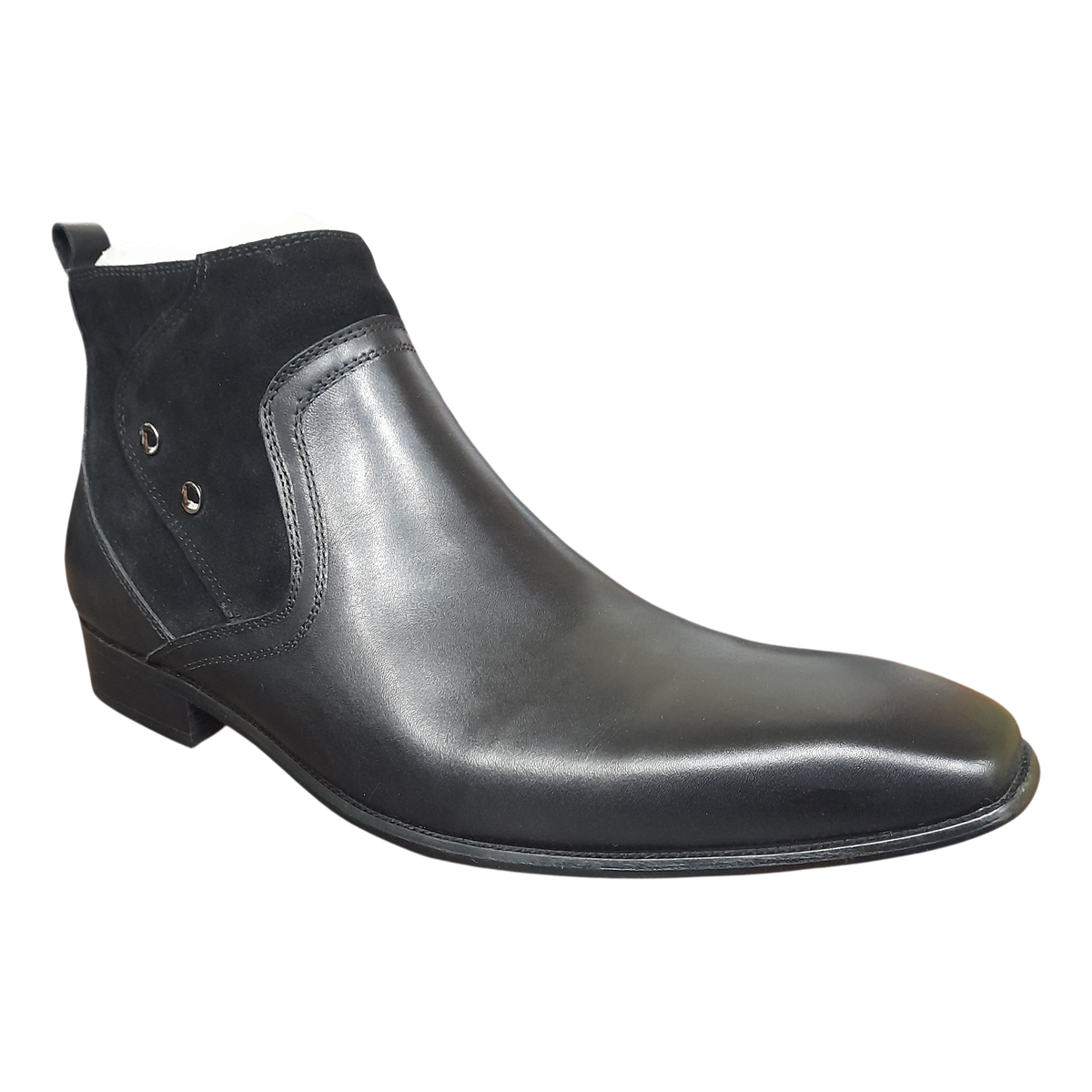 Silver Studded Black Chukka Boots
