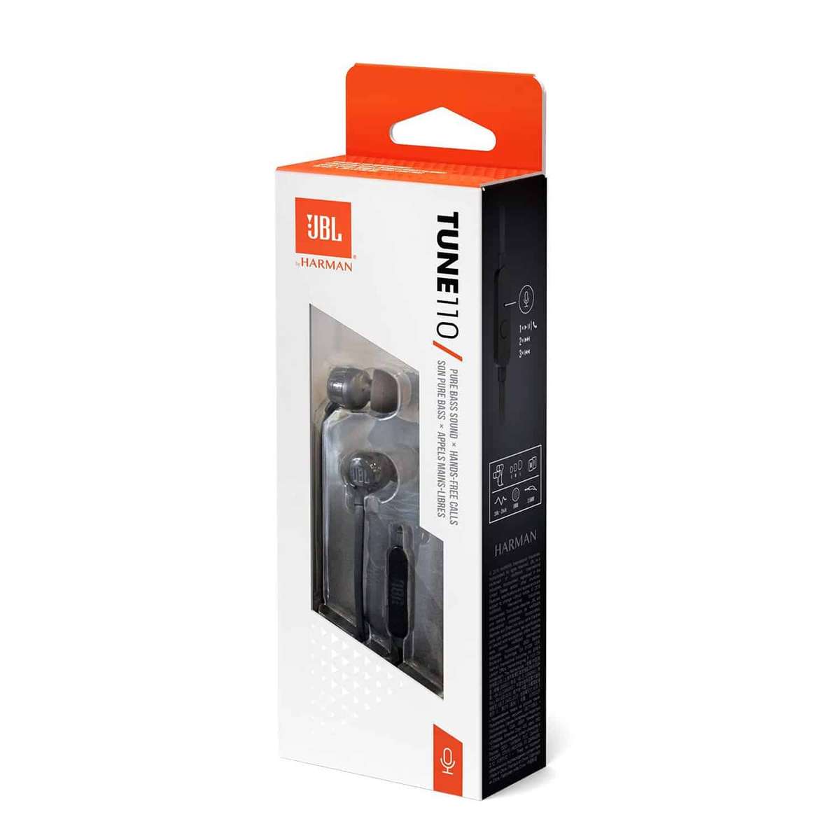 JBL T110 in ear Headphone Black (Bulk)
