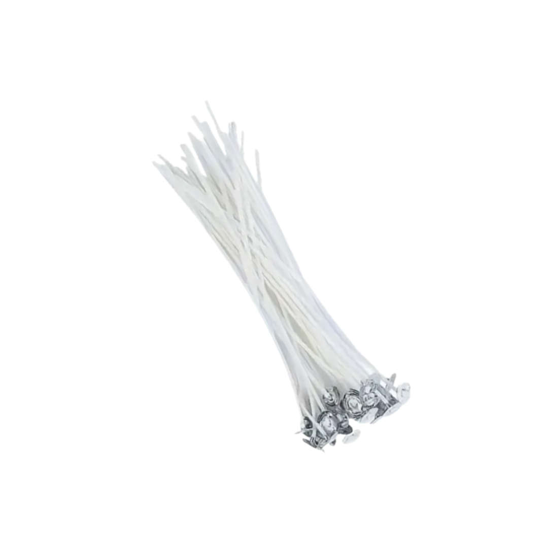 Plain Candle Wicks in Sustainer - 100pcs (8cm)