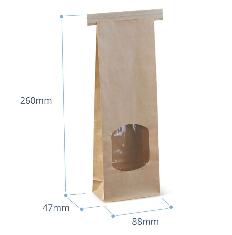 Small Window Tie Paper Bag