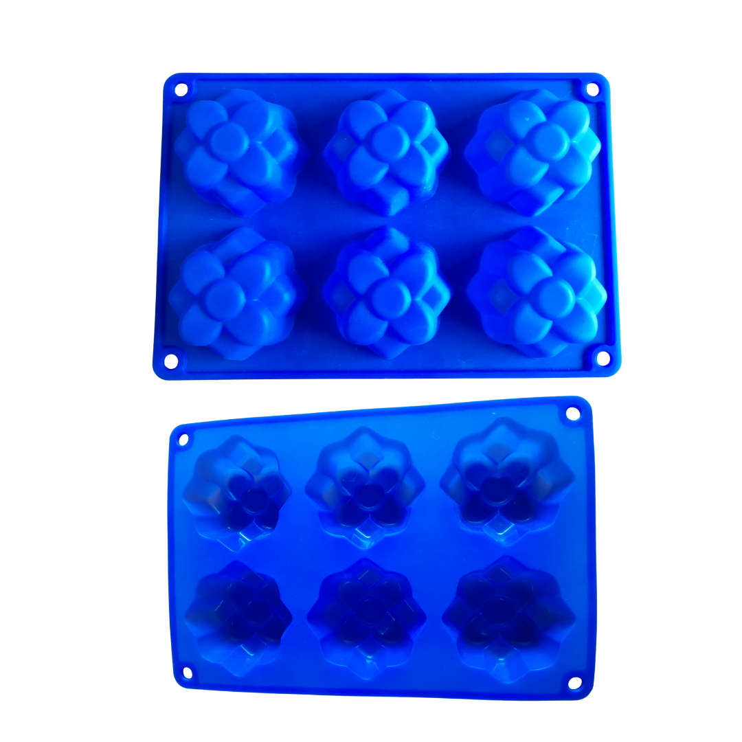 6 Cavity Floral Mould - Assorted Design
