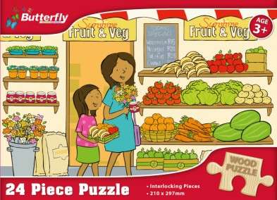 Wooden Pirate's Set in Tin Case