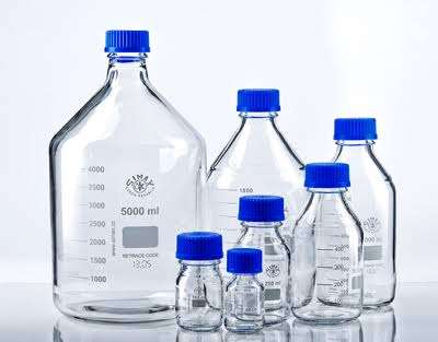 Laboratory Bottles w/Blue GL45 Cap - 2000ml
