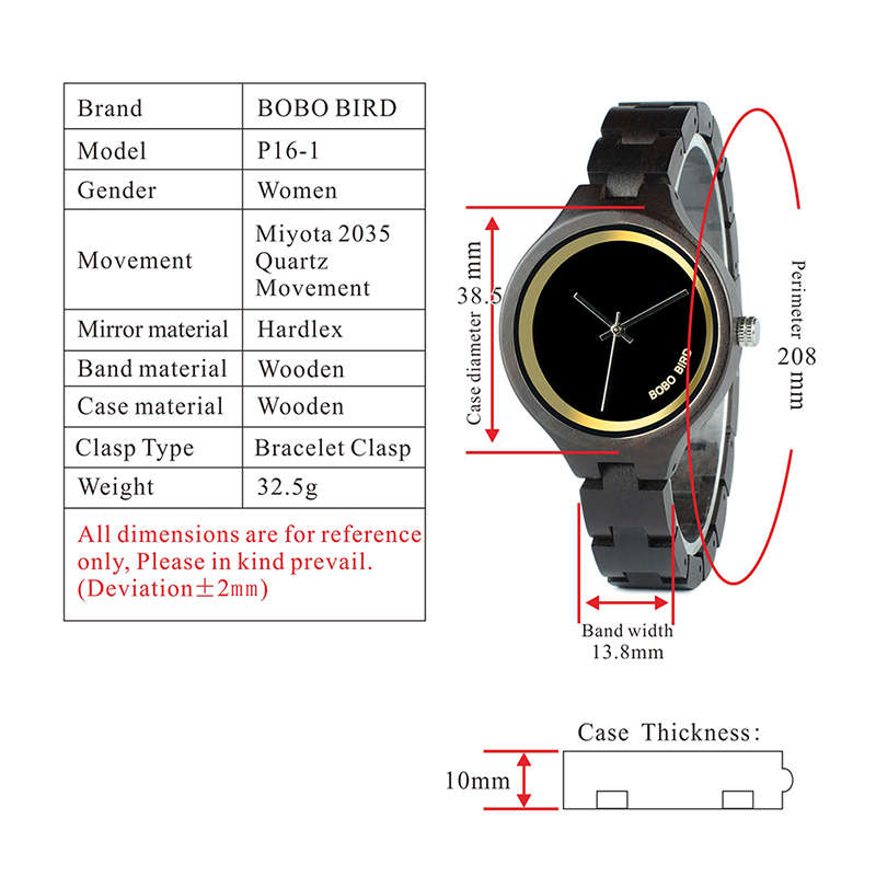 BOBO BIRD Swan Watch Black