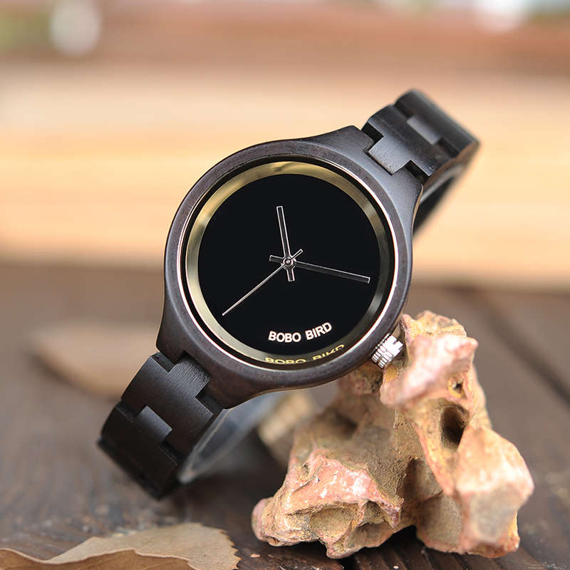 BOBO BIRD Swan Watch Black