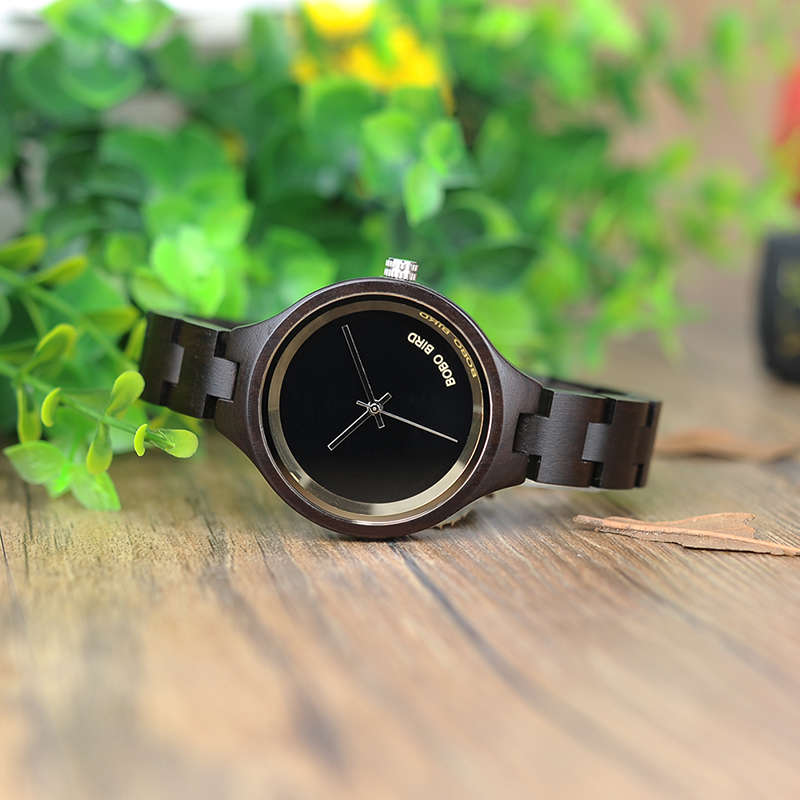 BOBO BIRD Swan Watch Black