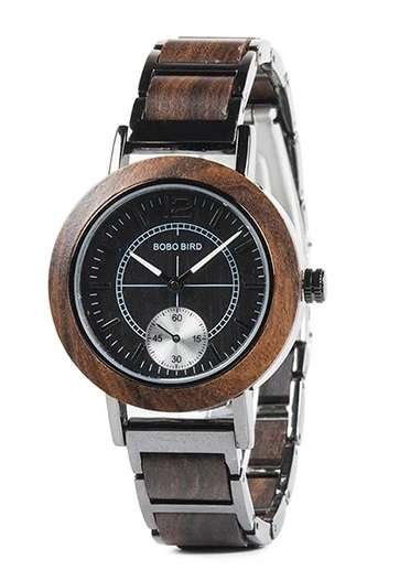 BOBO BIRD Womens Stylish Casual Wooden Watches Simply Fashion Quartz Wristwatch