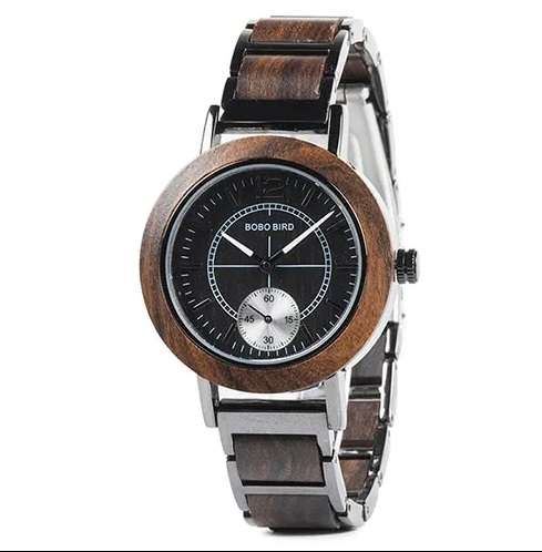 BOBO BIRD Womens Stylish Casual Wooden Watches Simply Fashion Quartz Wristwatch