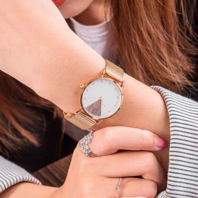 Ladies Stainless Steel Simple Quartz